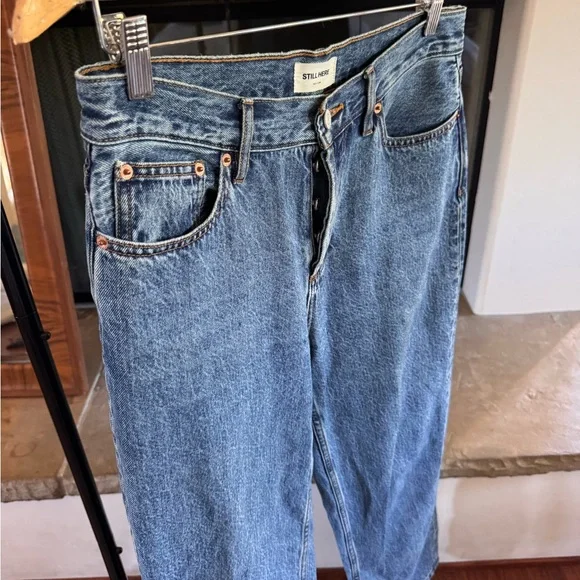 Still Here Classic Straight-Leg Blue Women's Jeans - Picture 3 of 5